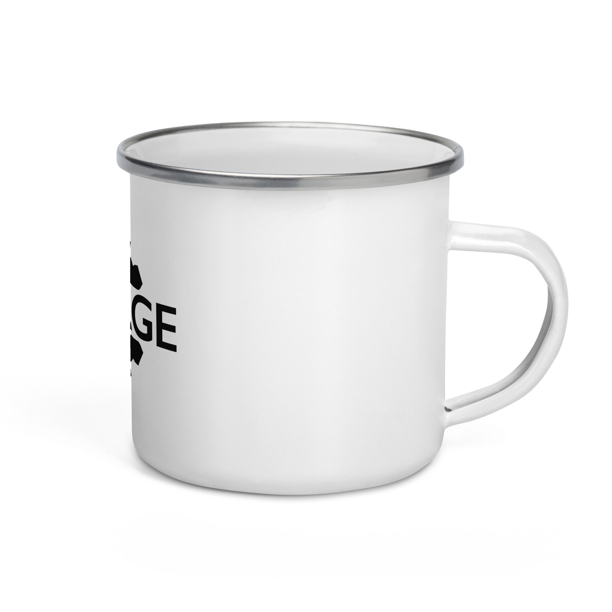 Vintage Rebel enamel mug white