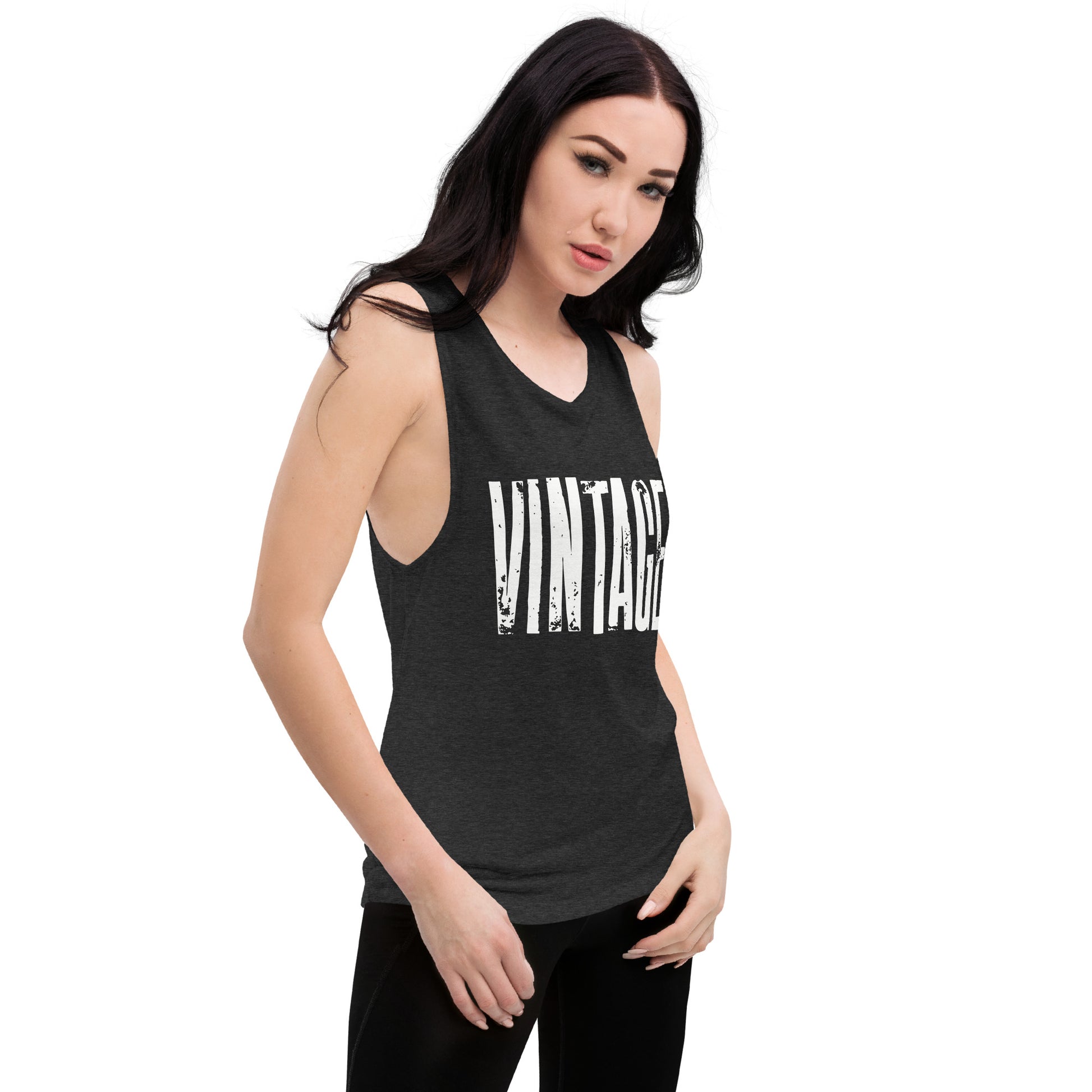 Vintage Rebel Womens Muscle Tank Black