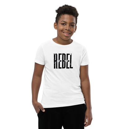 Rebel Kids Youth Short Sleeve T-Shirt White